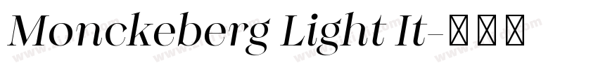 Monckeberg Light It字体转换